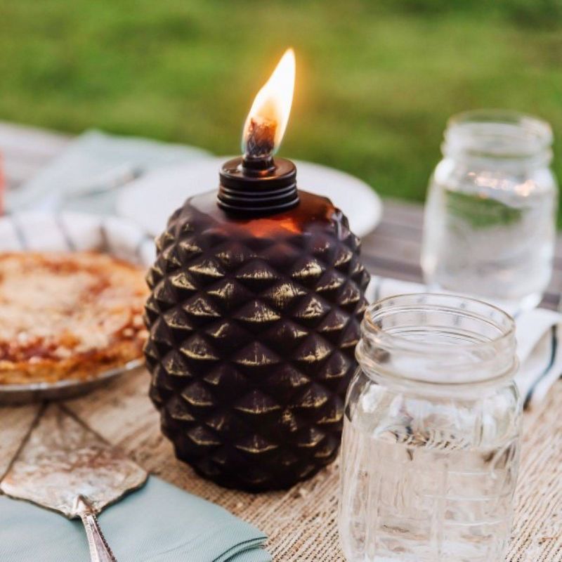 65'' 2pk Convertible Outdoor Glass Torch - Pineapple Copper - TIKI