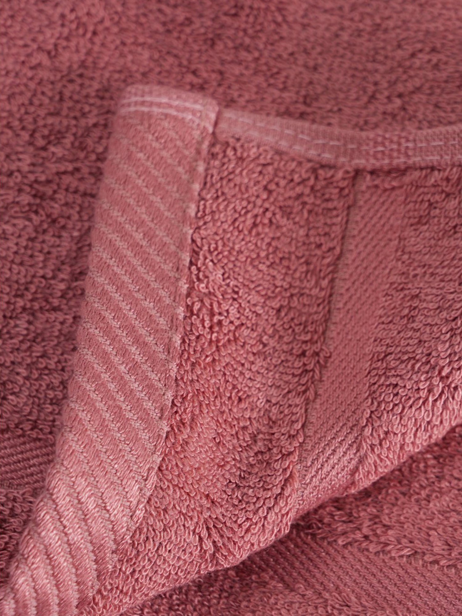 Maspar Amor Red 650 GSM Bamboo & Cotton Bordered Hand Towel - Set of 2