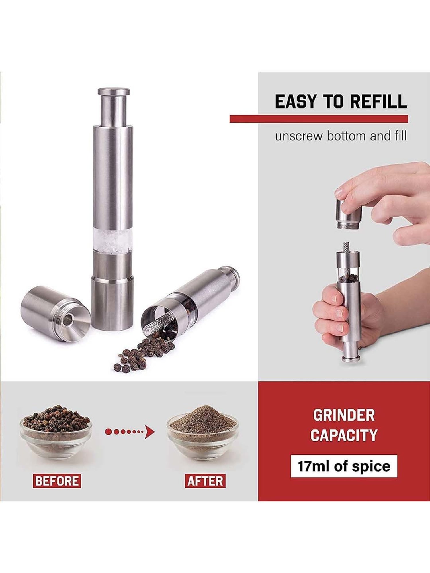 COLE & MASON Precison Manual Brown Wood Forest Pepper