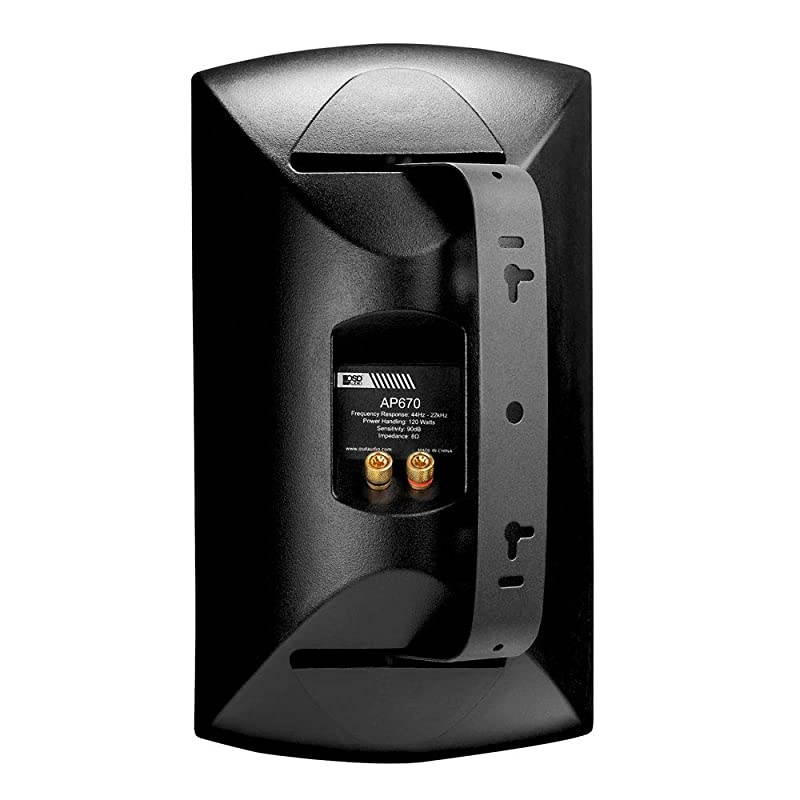 6.5" Outdoor Patio Speaker High Performance Architectural Indoor Outdoor AP670 Black Pair