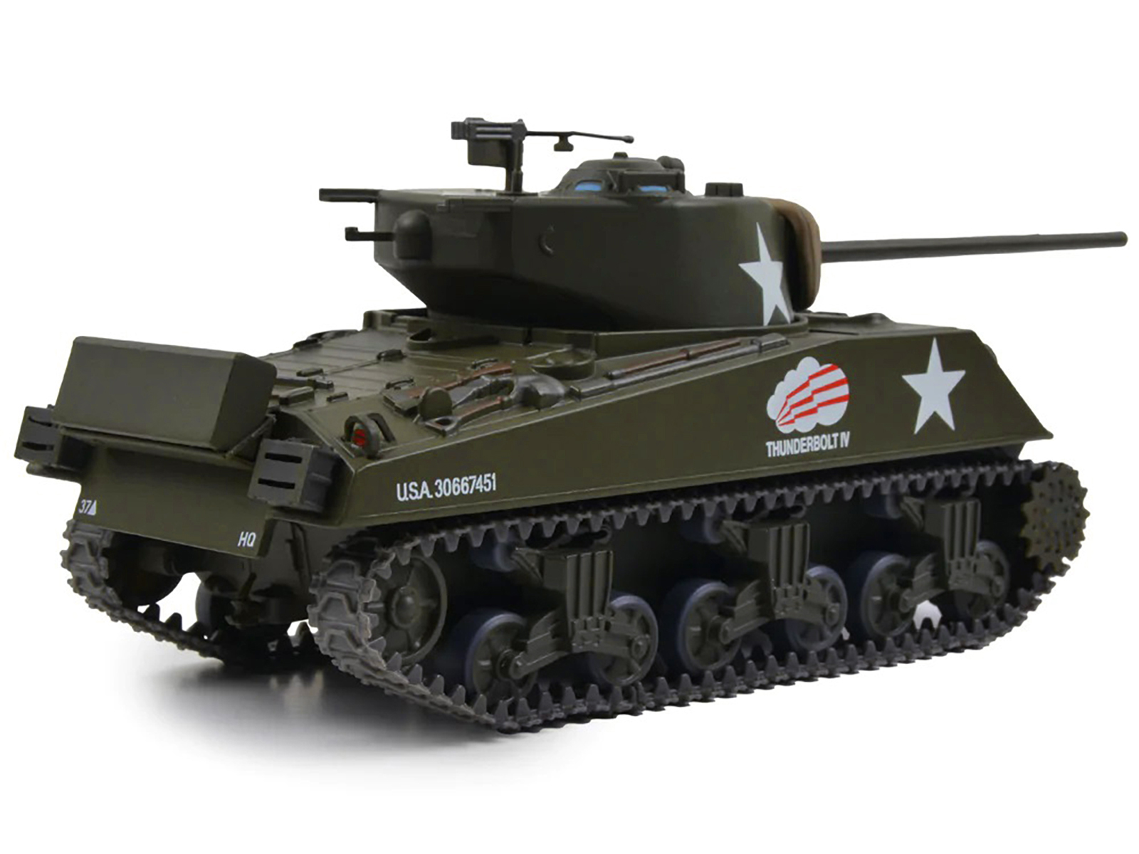 US M4A3 Sherman Medium Tank Creighton Abrams' "Thunderbolt IV" "U.S.A. 37th Tank Battalion 4th Armored Division Bastogne Belgium December 1944" 1/43 Diecast Model by AFVs of WWII