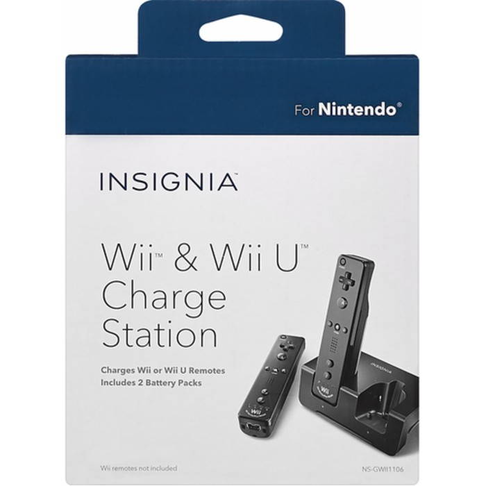 Insignia -Dual Charge Station for Nintendo Wii and Wii U Includes 2 Battery Packs