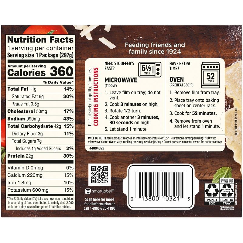 Stouffer's Frozen Lasagna with Meat & Sauce Classics - 10.5oz