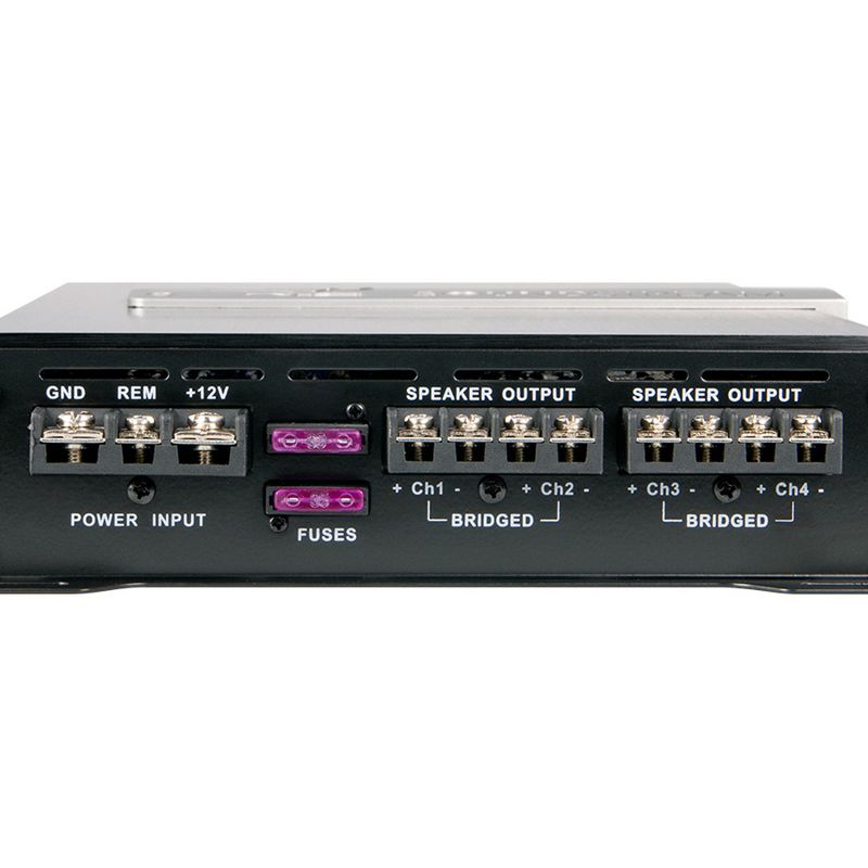 SoundStream BXA4-1800 High Powered Bass Xtreme Series 1,800 Watt 4 Channel Car Vehicle Audio Amplifier System, Black