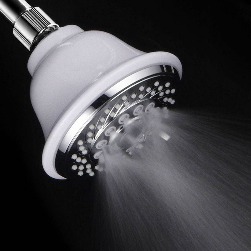 Aqua Dance Fixed Mount 5 Function Showerhead White/Chrome - Hotelspa