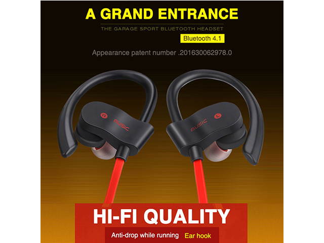 AutofeelSunriseoffice Bluetooth Earphone Headset Wireless Headphone Built-In Microphone In Ear Sport Headphones For Phone iPhone Xiaomi Samsung