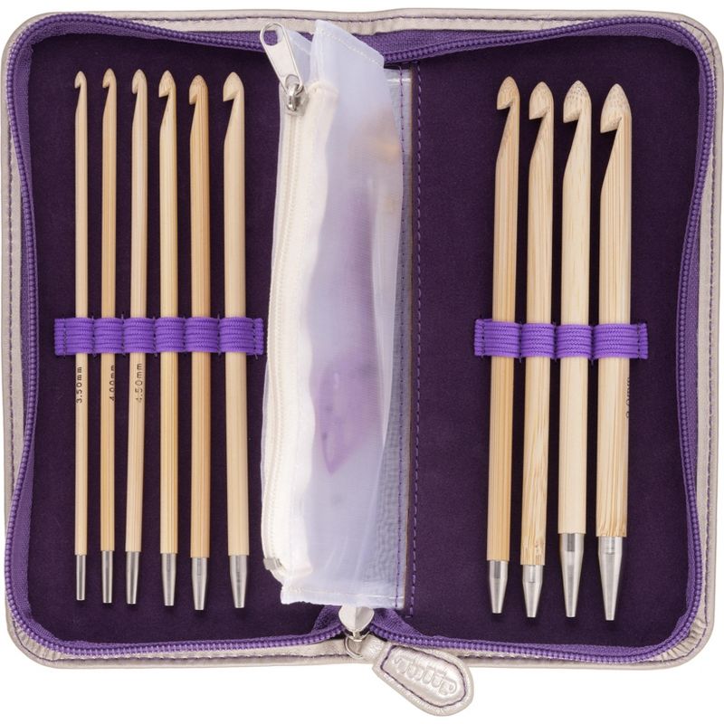 Tulip Carry T Interchangeable Bamboo Tunisian Hook Set-W/Case