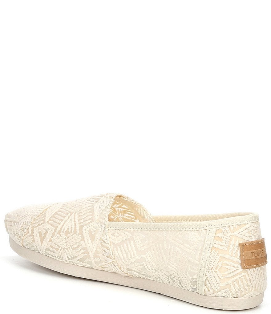 TOMS Women's Alpargata Geo Lace Slip-Ons