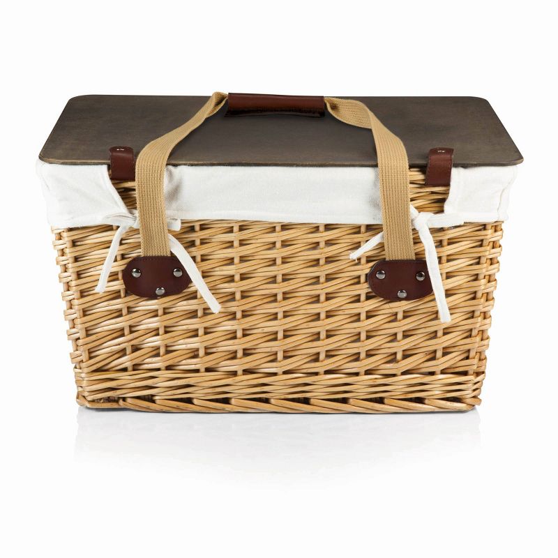 Picnic at Ascot Insulated Picnic Basket/Cooler Fully Equipped with Service for 2 - Trellis Green