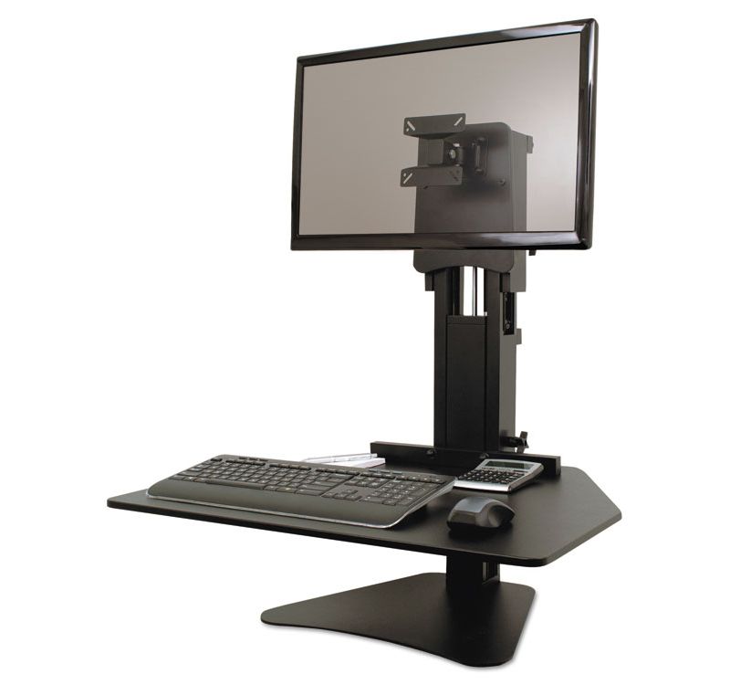 Victor High Rise Collection Sit-Stand Desk Converter 28 x 23 x 15 1/2 Black DC300