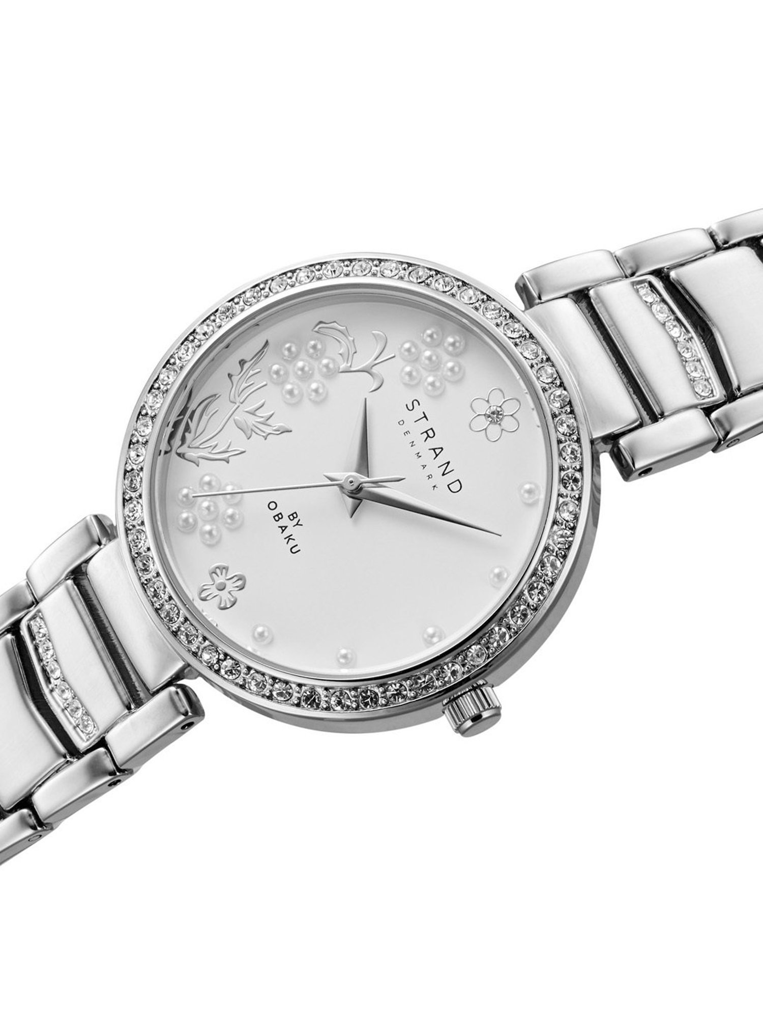 Strand By Obaku S713LHCWSC Pearl Brace Analog Watch for Women