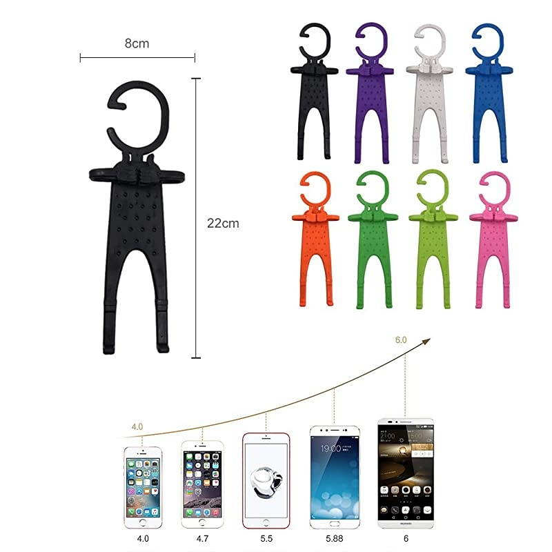 Flexible Cell Phone Holder HandsFree Universal Car MountGPS Navigation Battery Charging Desktop Stand 2 Packs Purple