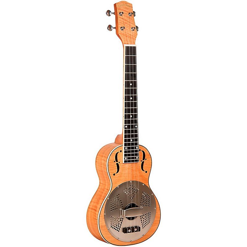 Gold Tone Tenor-Scale Curly Maple Resonator Ukulele with Gig Bag Natural