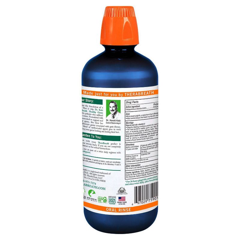 TheraBreath Healthy Gums Rinse - Mint - 33.8 fl oz