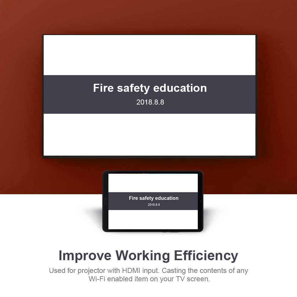 2.4G 4K HD Wireless WiFi Display Receiver TV Dongle TV Stick Adapter Android Miracast for IOS Android