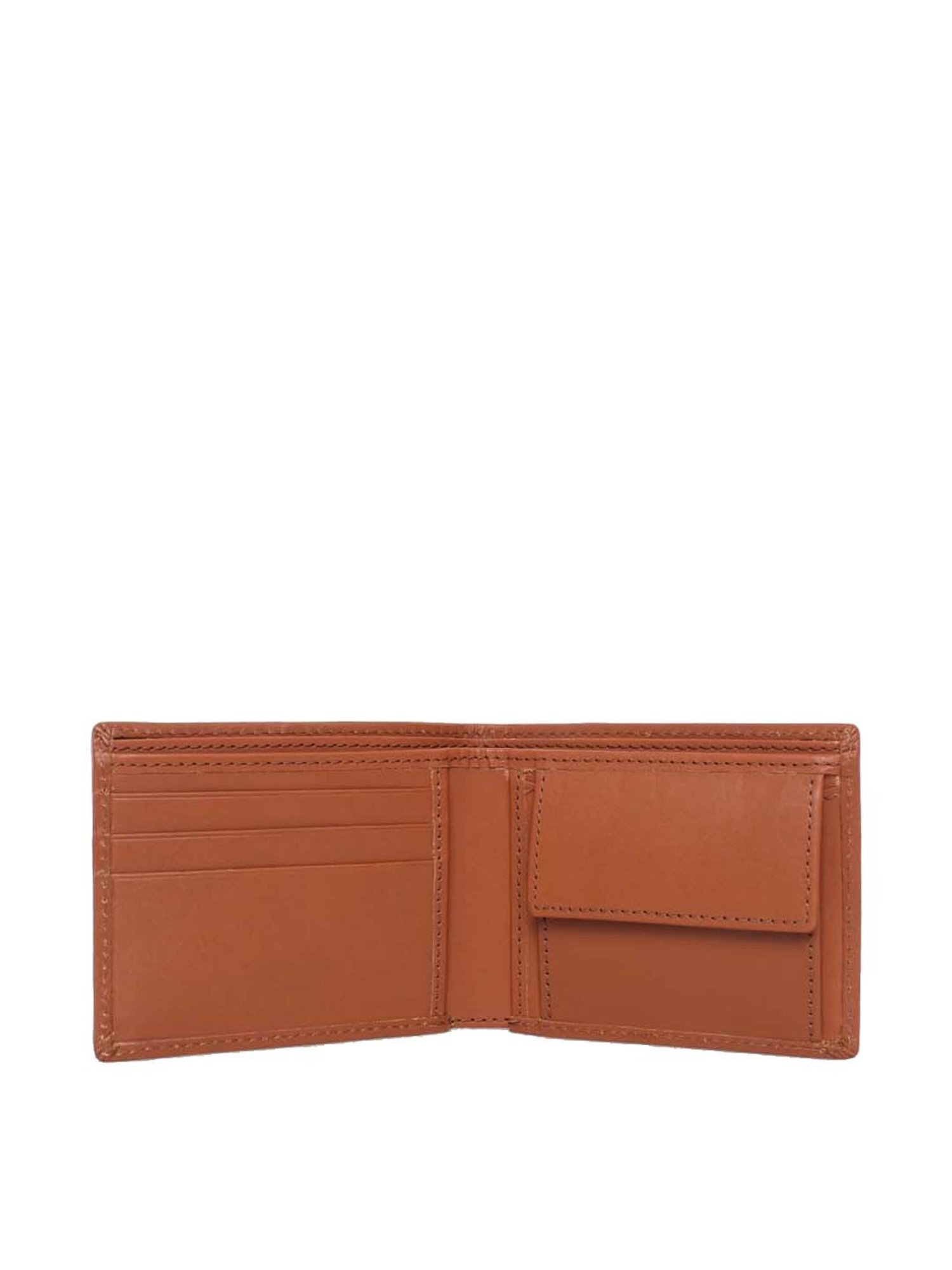 BELWABA Tan Casual Leather Bi-Fold Wallet for Men