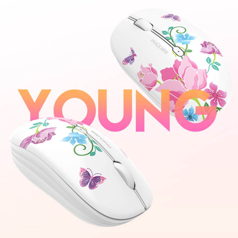 Mini Bluetooth 5.0+ 2.4Ghz Wireless Dual Mode Mouse Ergonomic 1200DPI Wireless Mouse Mice Silent for PC/Laptop/ipad Home Office Travel