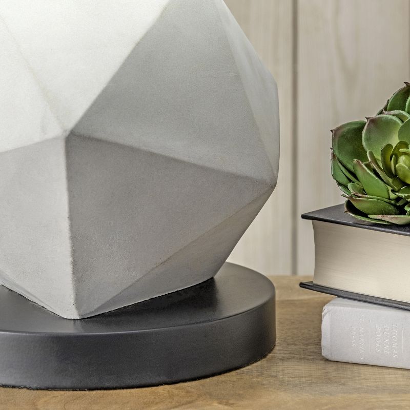 nuLOOM Clairton 20" Cement Table Lamp Lighting - Gray 20" H x 13" W x 13" D