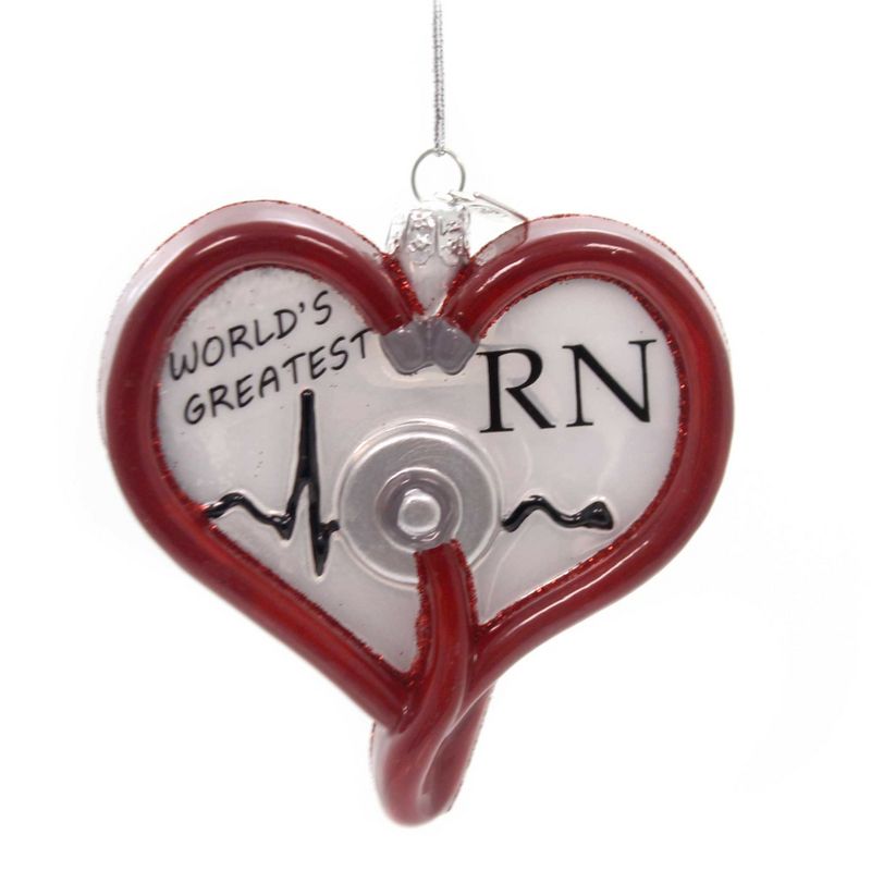 Noble Gems 3.5" Worlds Greatest Rn Nurse Ornament Healing  -  Tree Ornaments
