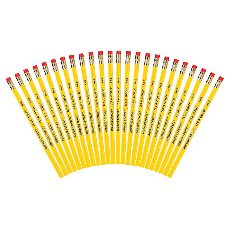 48ct #2 Wood Pencils - USA Gold