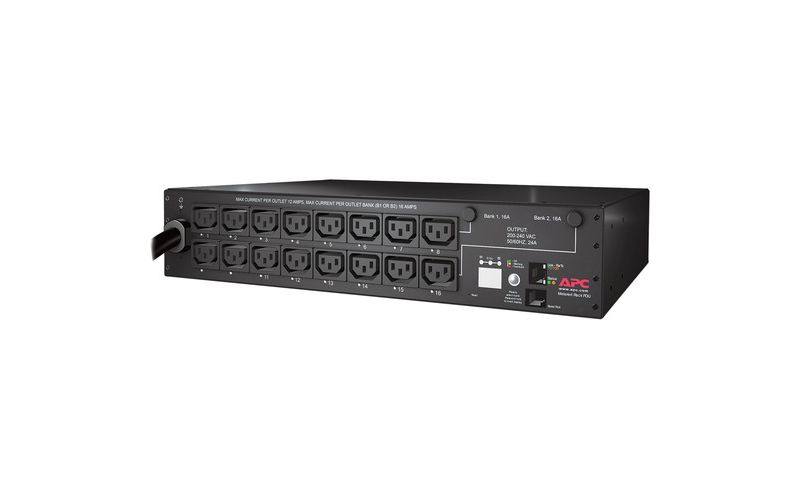APC by Schneider Electric Rack PDU, Switched, 2U, 30A, 208V, (16)C13 - Switched - NEMA L6-30P - 16 x IEC 60320 C13 - 230 V AC - 2U - Rack Mount