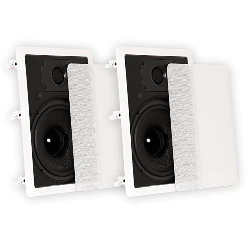 TS80W in Wall 8quot Speakers Surround Sound Home Pair White