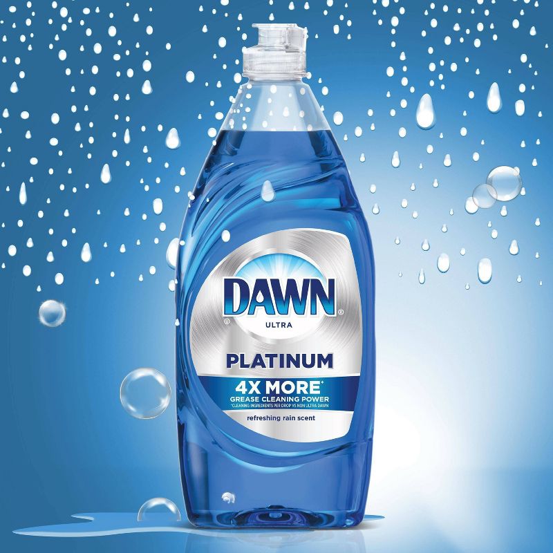 Dawn Platinum Dishwashing Liquid Dish Soap, Refreshing Rain Scent - 7 fl oz