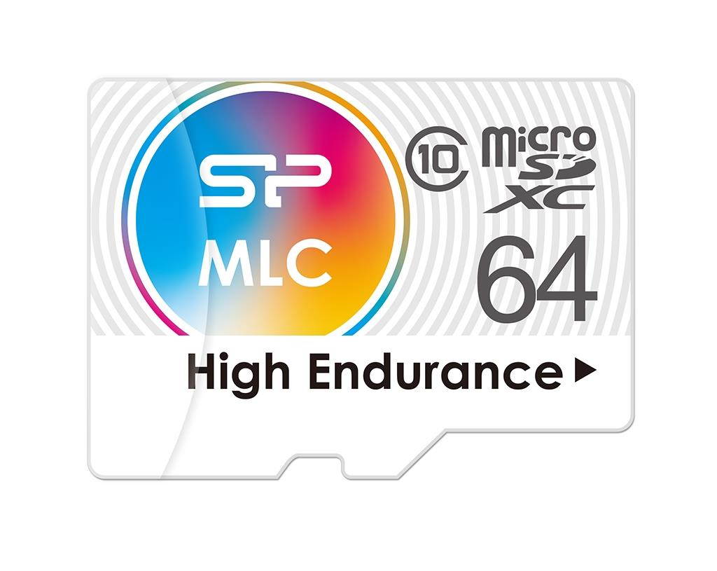 Silicon Power 64GB High Endurance microSDXC CL10 MLC Memory Card Model SP064GBSTXIU3V10S