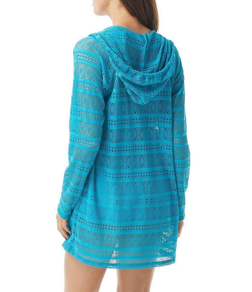 Becca by Rebecca Virtue Beach Date Hooded V-Neck Sleeveless Swim Cover Up Dress