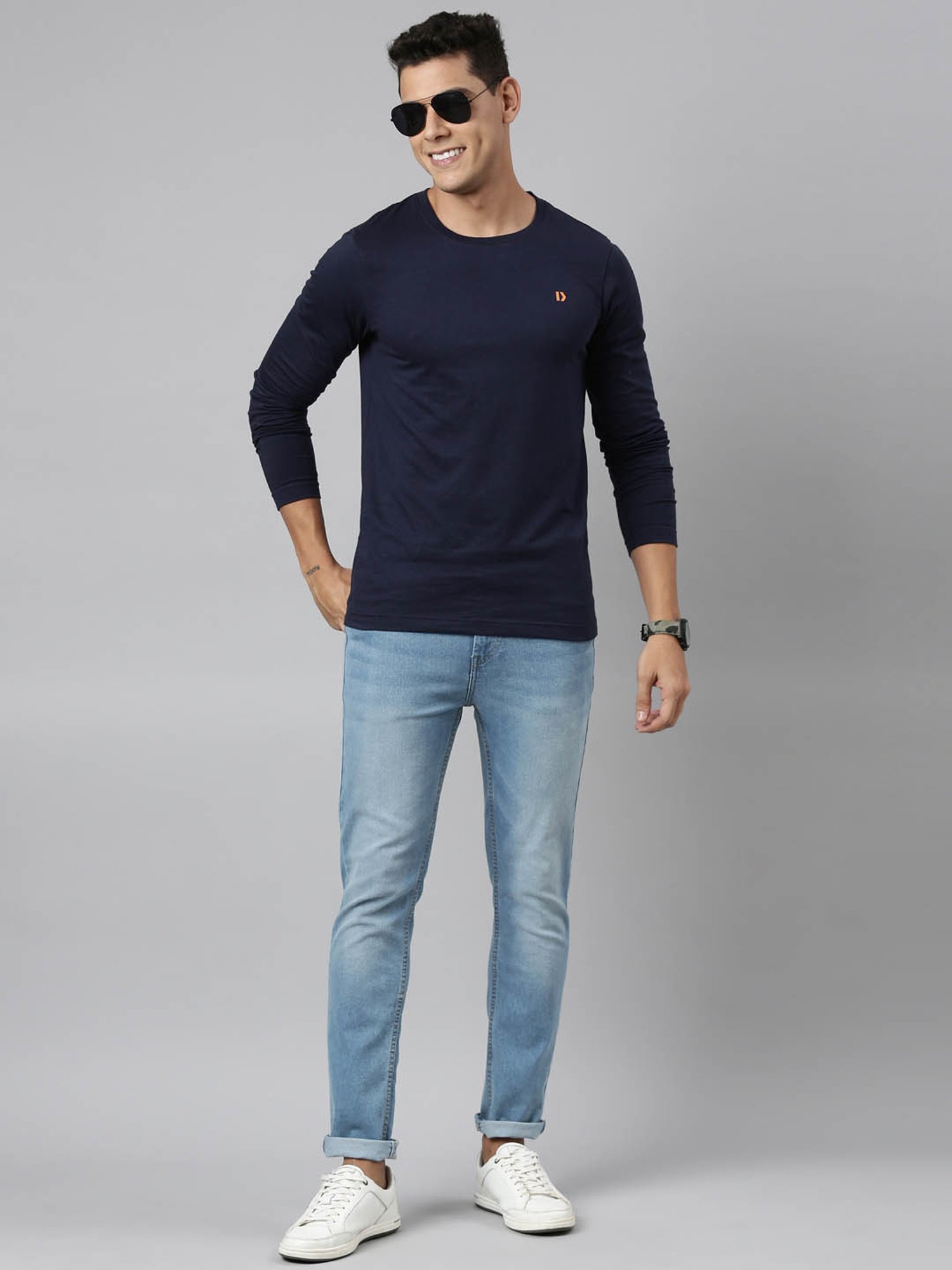 Dixcy Scott Originals Navy Blue Cotton Comfort Fit T-Shirt