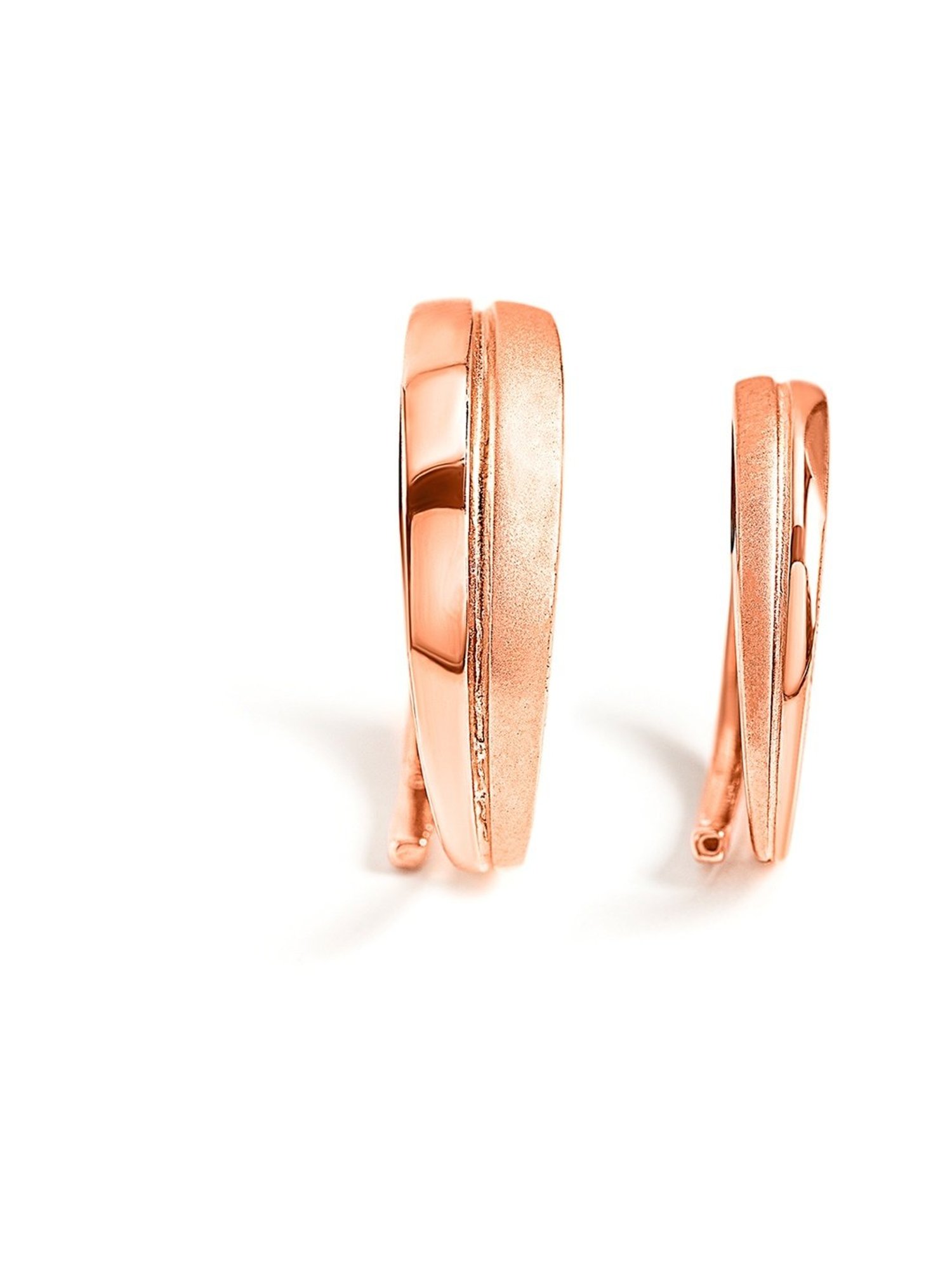 Silberry 925 Silver Rose Gold Love Band Couple Rings