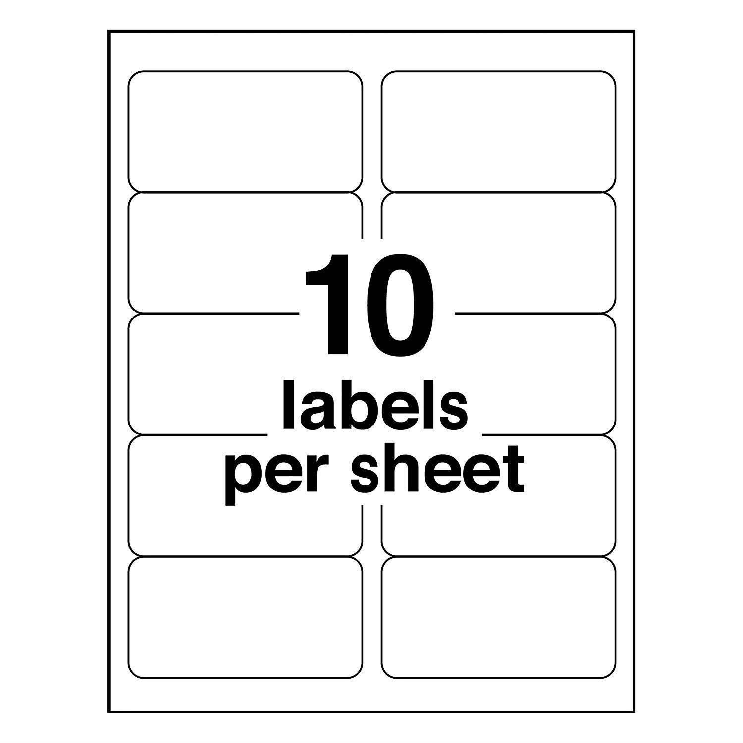 Avery Shipping Address Labels, Laser Printers, 1,000 Labels, 2x4 Labels, Permanent Adhesive, TrueBlock (5163)