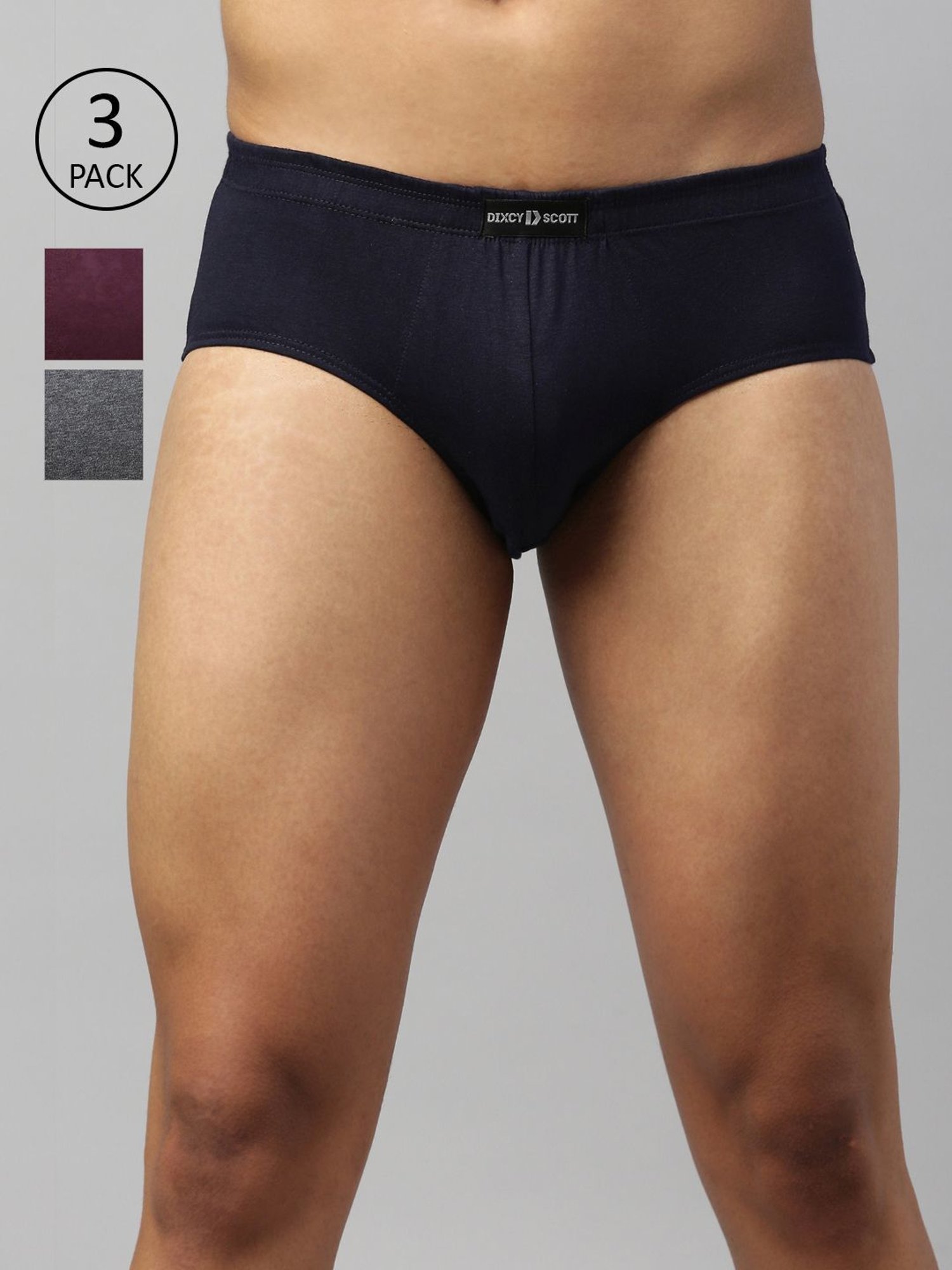 DIXCY SCOTT MAXIMUS Multi Cotton Regular Fit Briefs - Pack Of 3