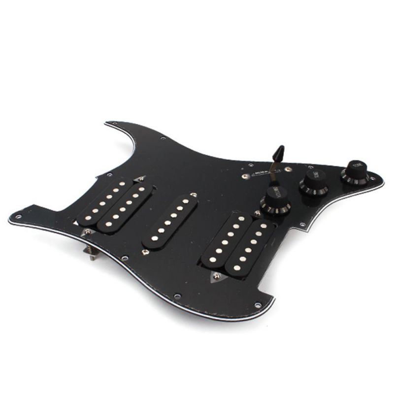 Black Wired Plate Pickguard Humbuckers for HSH Guitar