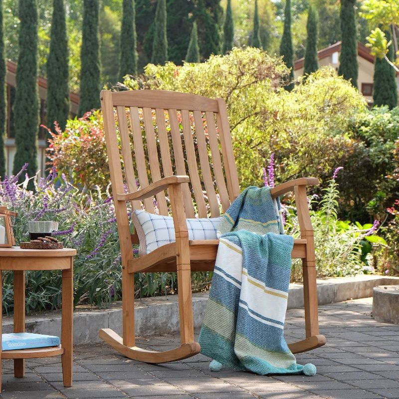 Sherwood 3pc Outdoor Solid Teak Chat Set - Natural - Cambridge Casual