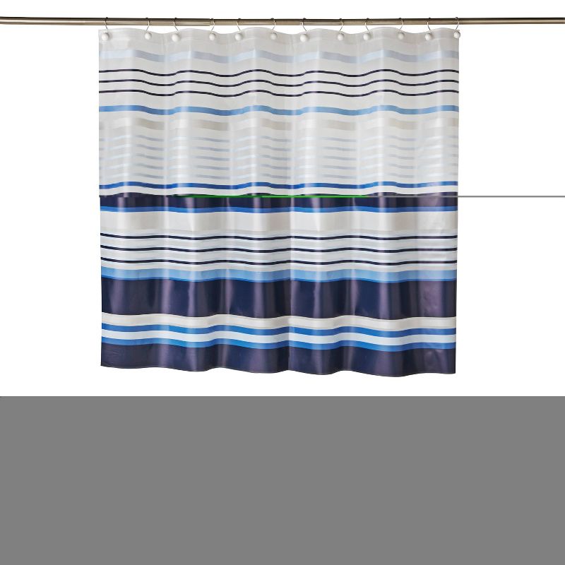 Arlington Striped Shower Curtain Blue - SKL Home