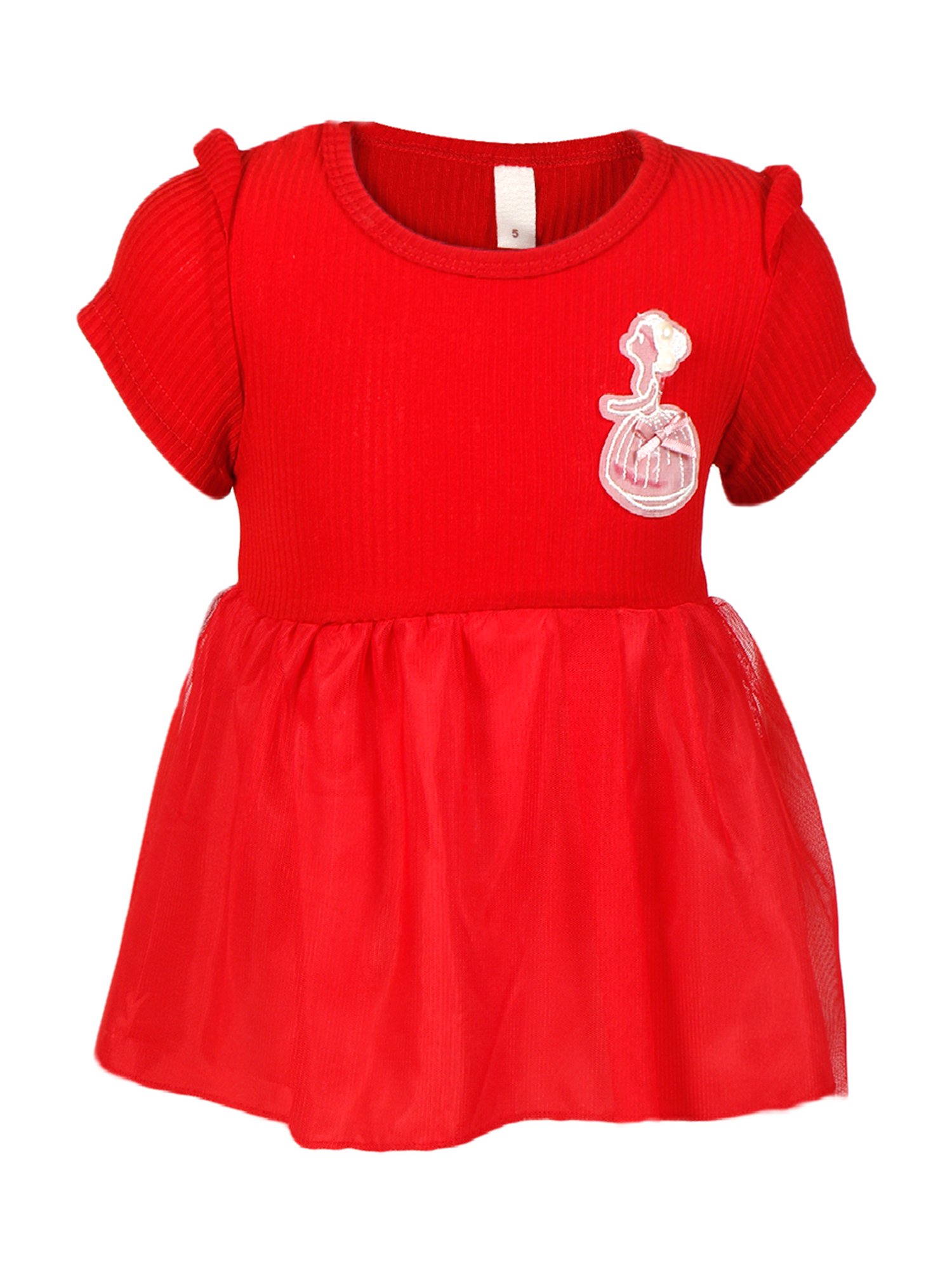 Passion Petals Kids Red Printed Dress