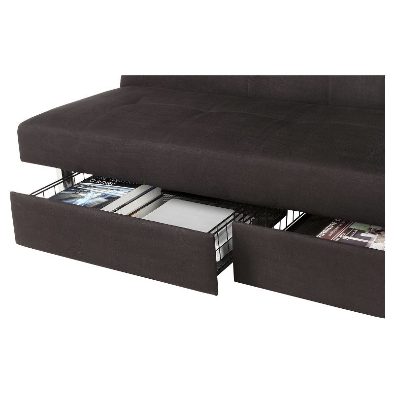 Sola Storage Futon Black - Dorel Home Products