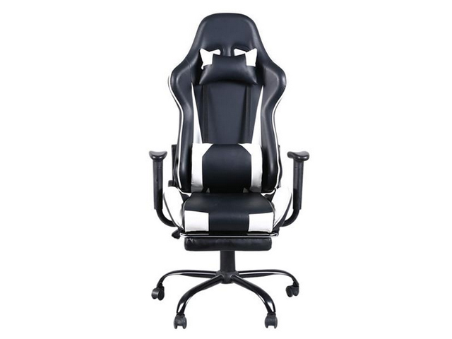 Hilinston Ergonomic Office Chair PC Gaming Chair Racing Chair for Gaming,Computer Chair,E-Sports Chair with High-Back,Adjustable Headrest and Lumbar Support,White,GC03