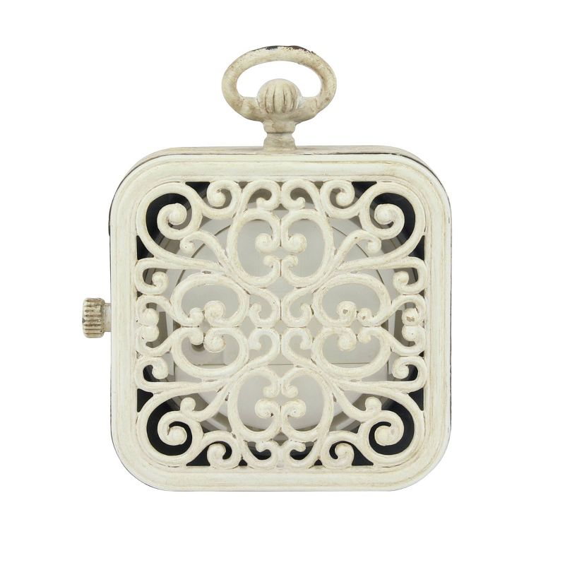 Small Weathered Table Clock White - Stonebriar Collection