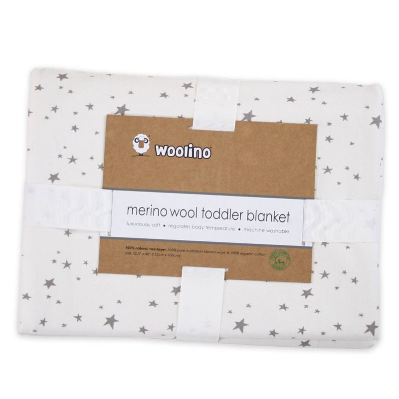 Woolino Organic Cotton Stroller Blanket - Stars