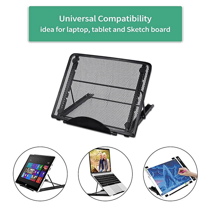 Light Pad Stand - Adjustable Light Box Laptop Stand, 9.45&times;7.48 inch, 6 Angles Non-Skidding Metal Holder for A4 LED Tracing Box & Diamond Painting Light Pad