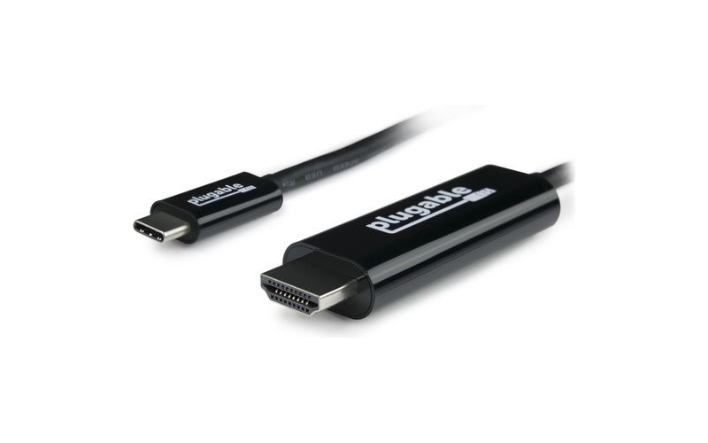 Plugable USB C to HDMI 2.0 Cable (6'/1.8m) for 2017/2018 MacBook Pro, Dell XPS 13 & 15, Surface Book 2, Thunderbolt 3 & More (Supports Resolutions ...
