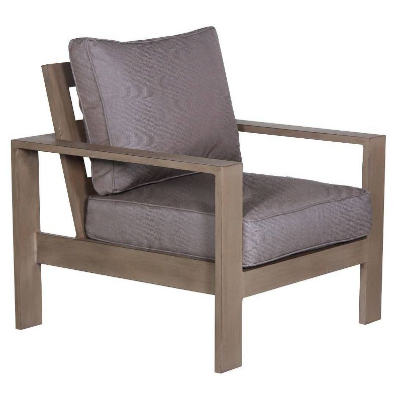 Aruba Patio Club Chair with Sunbrella Cushions Gray - Teva