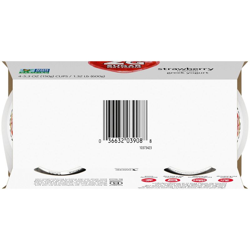 Dannon Two Good Strawberry Greek Yogurt - 4pk/21.2oz