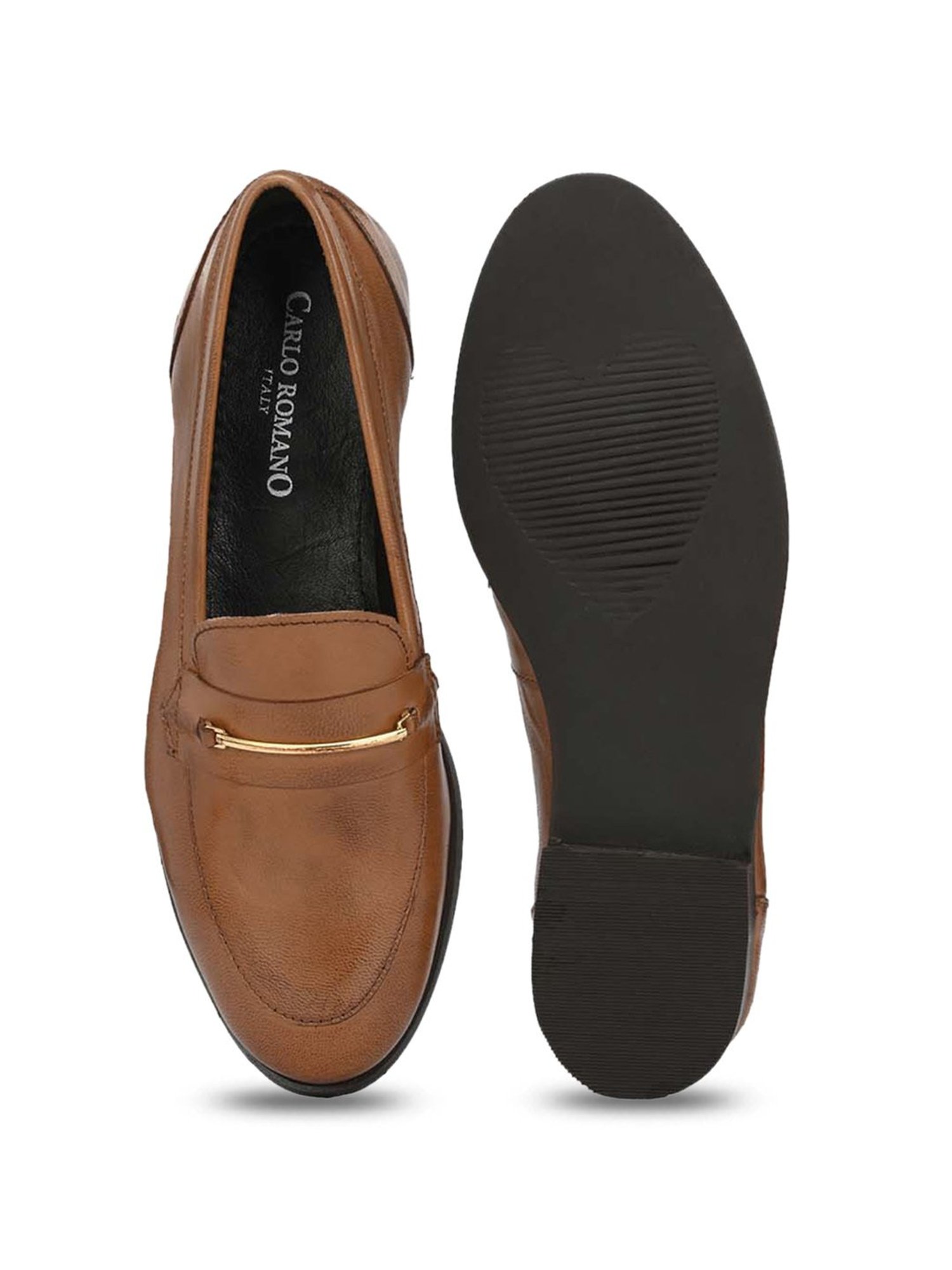 Carlo Romano Women's Tan Casual Loafers