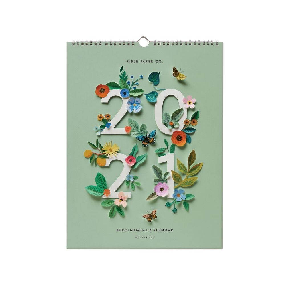 Rifle Paper Co.,  Cut Paper Appointment Wall Calendar 2021