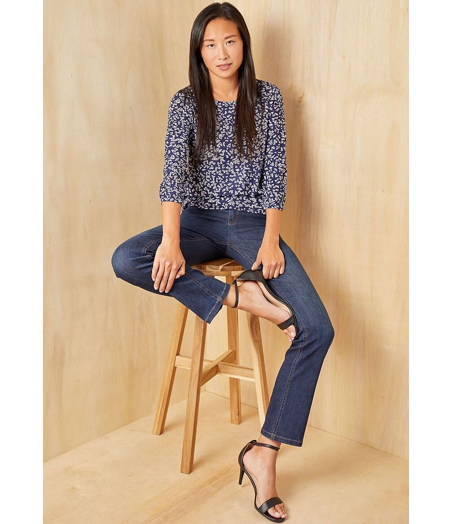 Jones New York Stretch Denim Lexington Straight-Leg Jeans