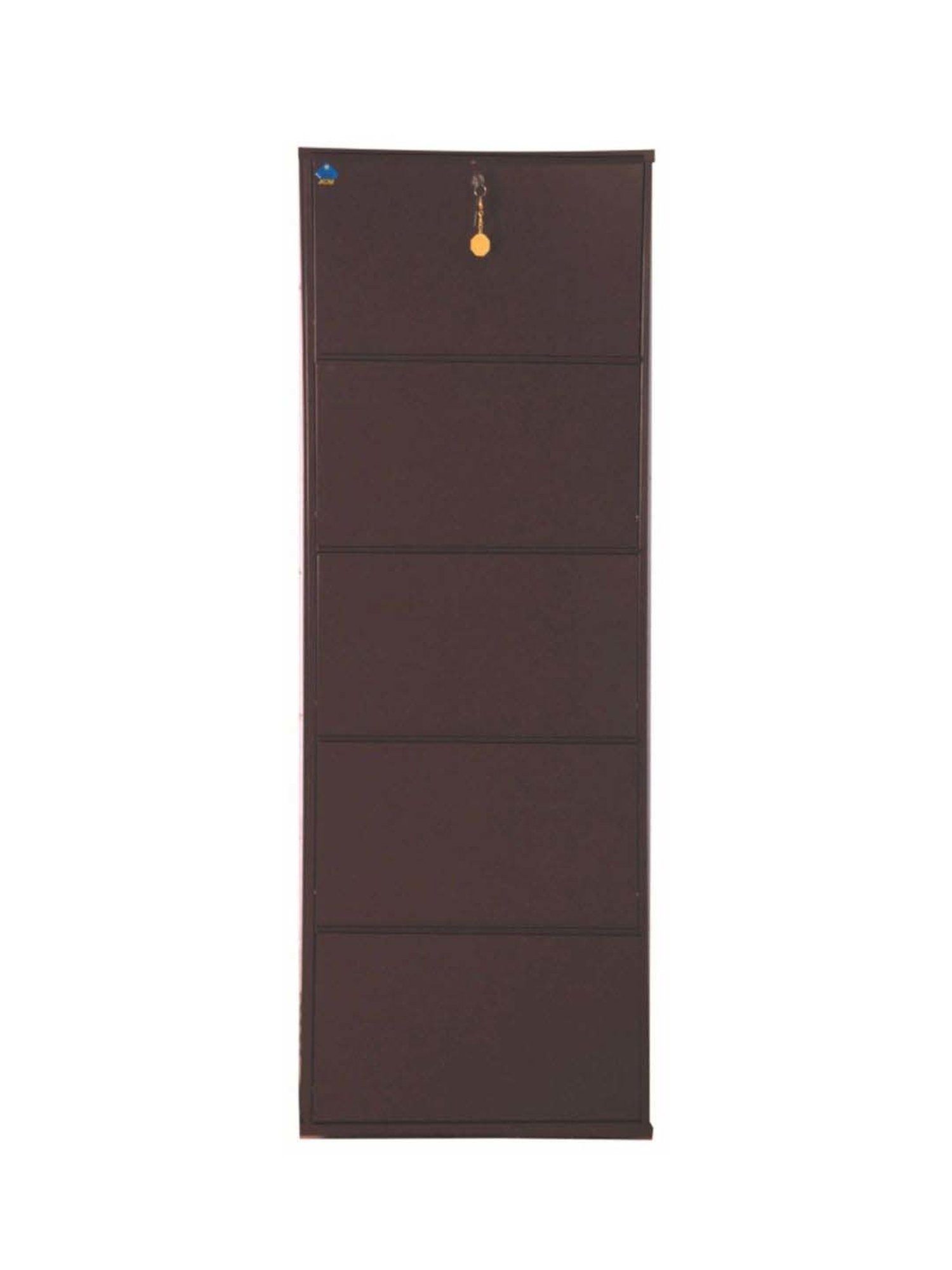 Delite Kom Metal Shoe Rack - 20" 5 Shelf, Coffee, PowderCoat, Wall Mount, DIY