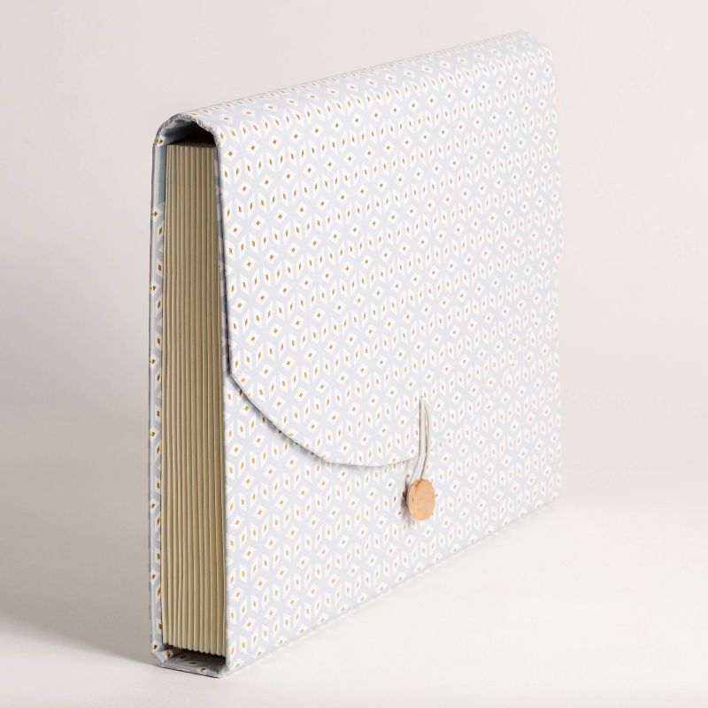 U Brands 13 Pocket Expanding File Blue